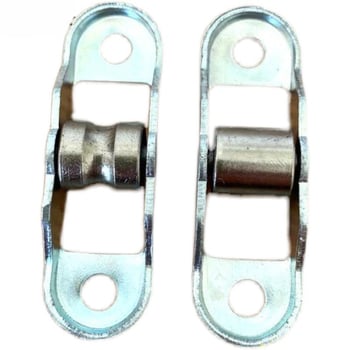 Kit role inferior pentru uși din plastic-oțel și ferestre glisante din sticlă - grosimea pereților 1 mm, diametrul exterior 1 mm, diametrul axului 1 mm, raza șanțului pentru frânghie 1 mm