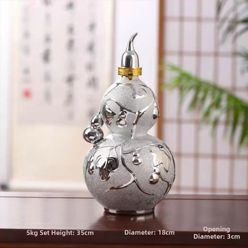 Keramická fľaša na víno od Jinggui, národný trend, nový čínsky štýl, uvedená v lete 2020, balenie set