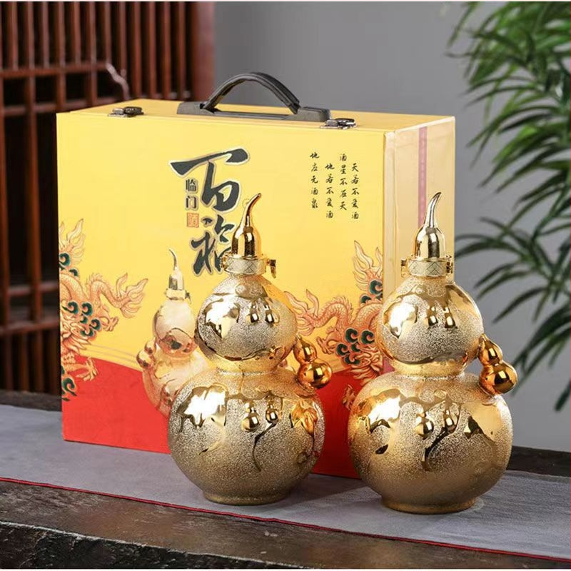 Keramická fľaša na víno od Jinggui, národný trend, nový čínsky štýl, uvedená v lete 2020, balenie set