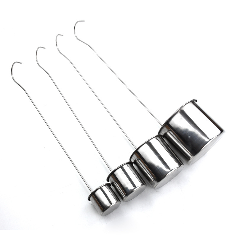 Ren yilai nehrđajući čelik vinska mjerna žlica s okruglom drškom i kukom, kineski stil, premium kvaliteta, 0,2 kg