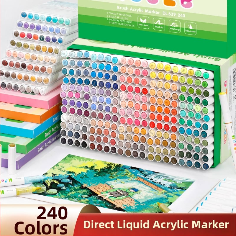 639 Ликвиден акрилен маркер с мек връх – за ученическо изкуство и графити, Have Fun Drawing