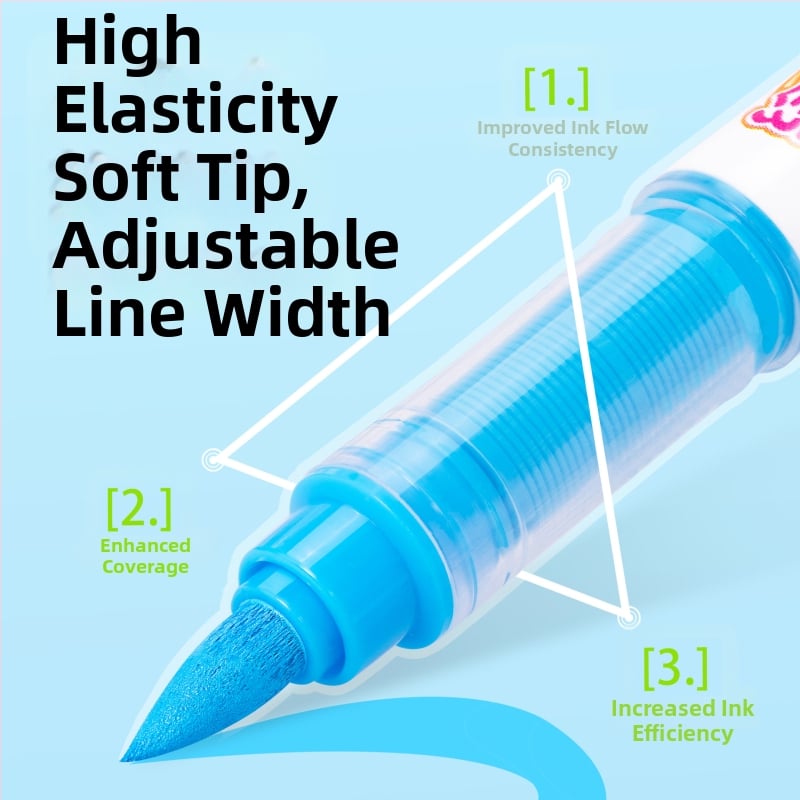 639 Ликвиден акрилен маркер с мек връх – за ученическо изкуство и графити, Have Fun Drawing