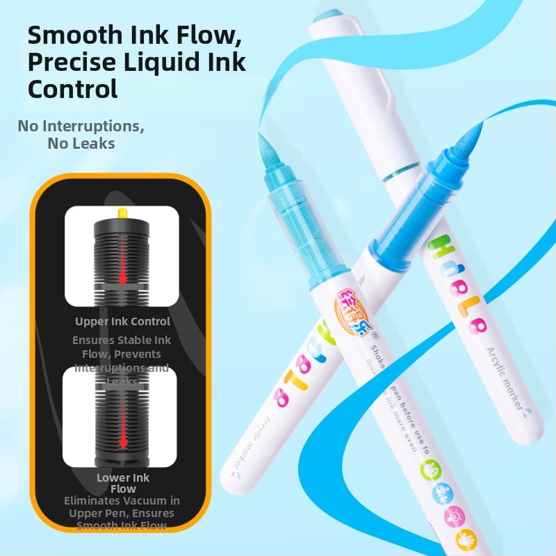 639 Ликвиден акрилен маркер с мек връх – за ученическо изкуство и графити, Have Fun Drawing