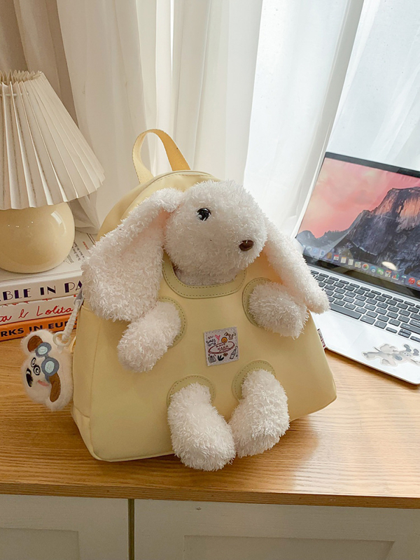 Ženski nylon ruksak s džepom za prijenosno računalo, ležerni putnički stil, zatvarač, proljeće 2025