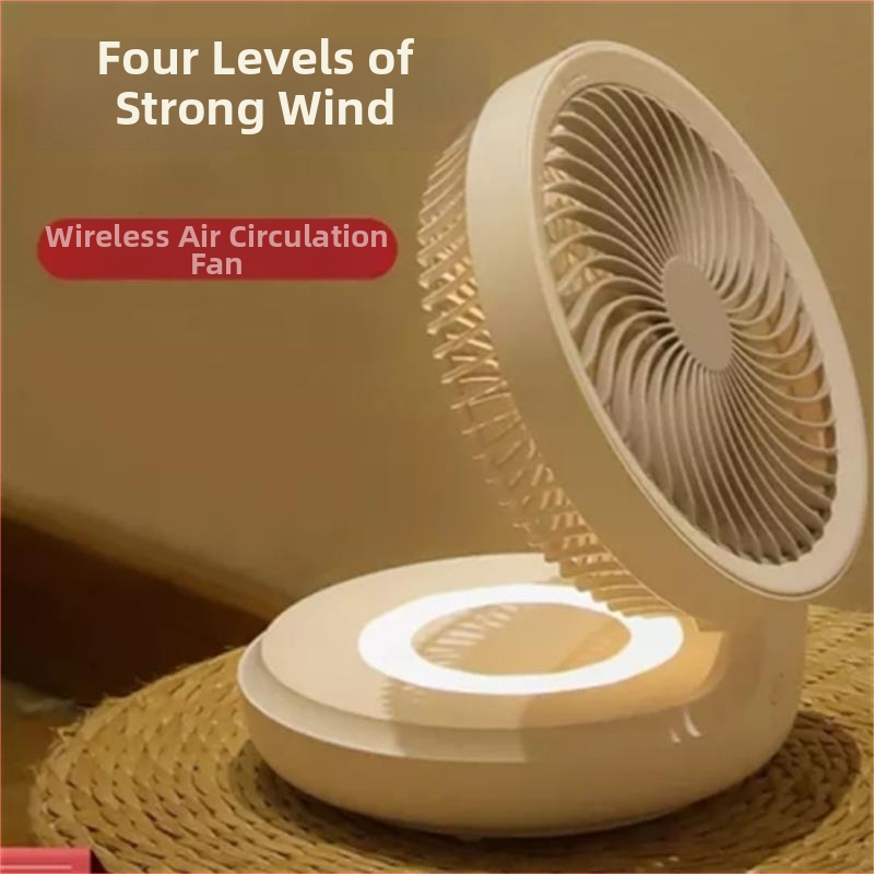 Eden bezdrôtový stenu ventilátor USB nabíjateľný, skladací mini ventilátor s integrovanou batériou, brushless motor, 3 rýchlosti, diaľkové ovládanie