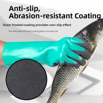 Rukavice na spracovanie rýb pre vodné pracovné prostredie, dlhé rukávy, gumovo-kožené, vodeodolné, protišmykové, odolné voči opotrebeniu, proti porezu, hrubšia verzia | Značka: Other; Hmotnosť: 1; Použitie: Kontaktujte zákaznícke služby