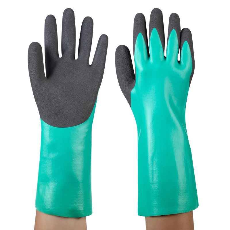 Halak feldolgozására és vízi munkákhoz tervezett kesztyűk, hosszú ujjak, gumírozott bőr, vízálló, csúszásmentes, kopásálló, vágás- és átszúrásálló, vastagodott változat | Márka: Other; Súly: 1; Használat: Vegye fel a kapcsolatot az ügyfélszolgálattal