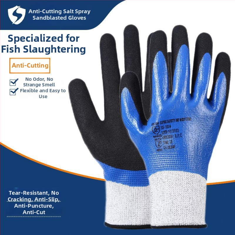 Rukavice na spracovanie rýb pre vodné pracovné prostredie, dlhé rukávy, gumovo-kožené, vodeodolné, protišmykové, odolné voči opotrebeniu, proti porezu, hrubšia verzia | Značka: Other; Hmotnosť: 1; Použitie: Kontaktujte zákaznícke služby