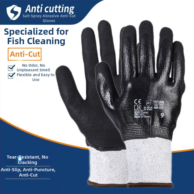 Rukavice na spracovanie rýb pre vodné pracovné prostredie, dlhé rukávy, gumovo-kožené, vodeodolné, protišmykové, odolné voči opotrebeniu, proti porezu, hrubšia verzia | Značka: Other; Hmotnosť: 1; Použitie: Kontaktujte zákaznícke služby