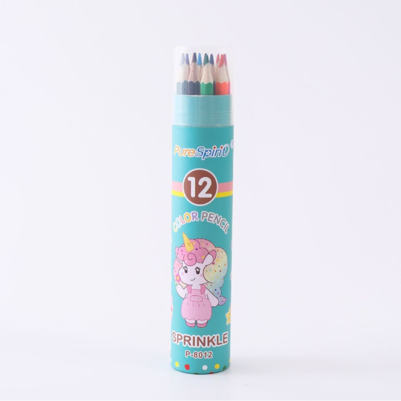 Školske bojice — drveno kućište, cilindrična ambalaža, brend purespirit, tip: Drugo