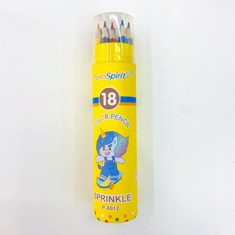 Školske bojice — drveno kućište, cilindrična ambalaža, brend purespirit, tip: Drugo