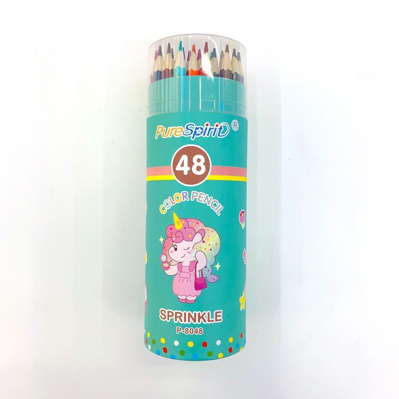 Školske bojice — drveno kućište, cilindrična ambalaža, brend purespirit, tip: Drugo