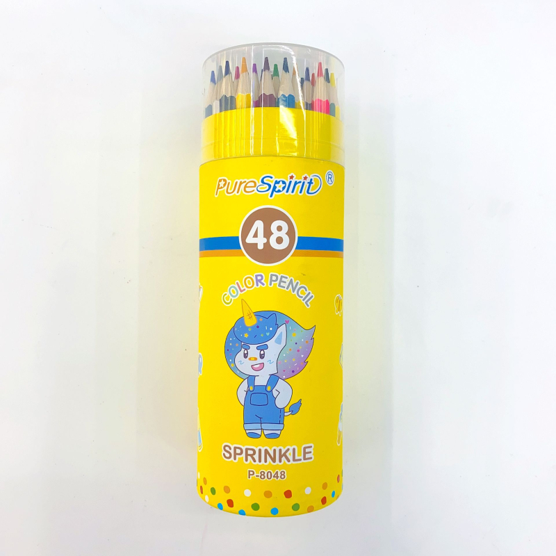 Školske bojice — drveno kućište, cilindrična ambalaža, brend purespirit, tip: Drugo