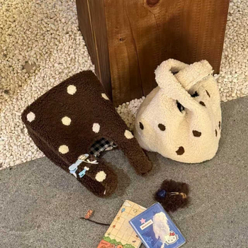 Casual pliš torba, kutija-oblik, otvoreni gornji dio, poliester podstava, jesen 2025 izdanje