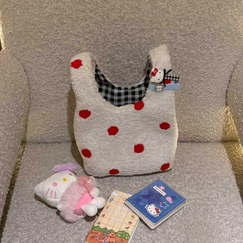 Casual pliš torba, kutija-oblik, otvoreni gornji dio, poliester podstava, jesen 2025 izdanje