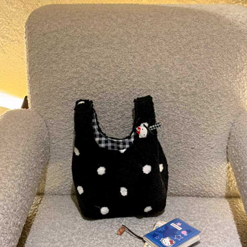 Casual pliš torba, kutija-oblik, otvoreni gornji dio, poliester podstava, jesen 2025 izdanje