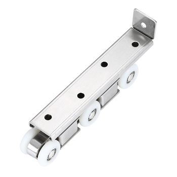 Rulment pentru ușă glisantă interioară, material: oțel inoxidabil / aliaj zincat, diametru exterior 22 mm, diametru ax 20 mm, rază a canelurii pentru frânghie 10.5 mm, sarcină maximă 10 kg pe roată, variante 4/6/8/12 role