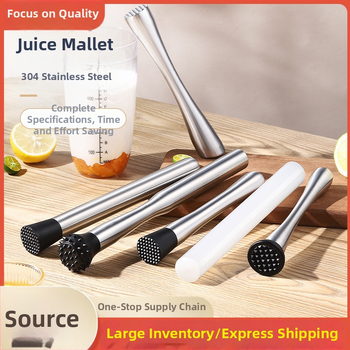 Aijige Nerezová oceľ 304 kladivo na drvenie ľadu a muddler na citrónový čaj - Moderný jednoduchý štýl