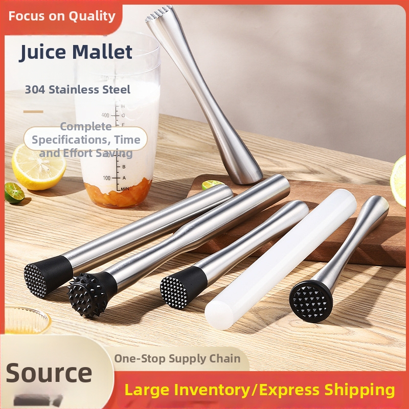 Aijige Nerezová oceľ 304 kladivo na drvenie ľadu a muddler na citrónový čaj - Moderný jednoduchý štýl