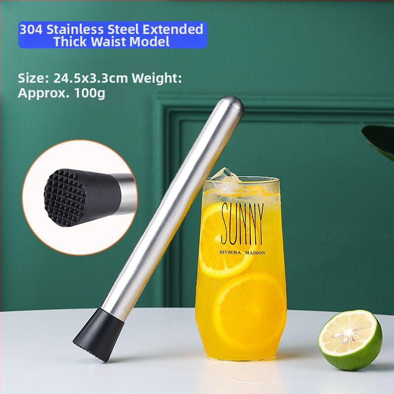 Aijige Nerezová oceľ 304 kladivo na drvenie ľadu a muddler na citrónový čaj - Moderný jednoduchý štýl