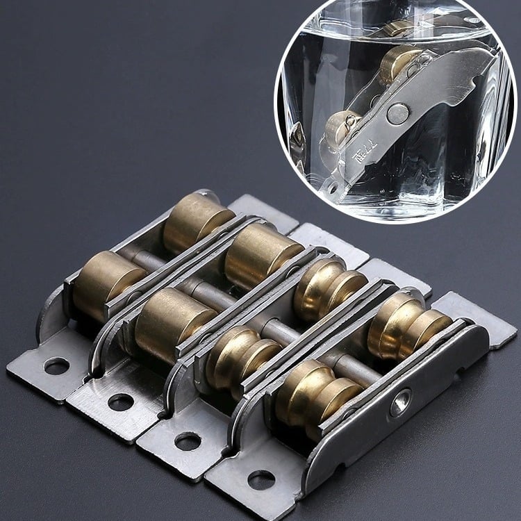 Rulă pentru uși și ferestre, corp din oțel inoxidabil și roată din cupru, grosimea peretelui 1,8 mm, model Plastic steel door and window pulleys