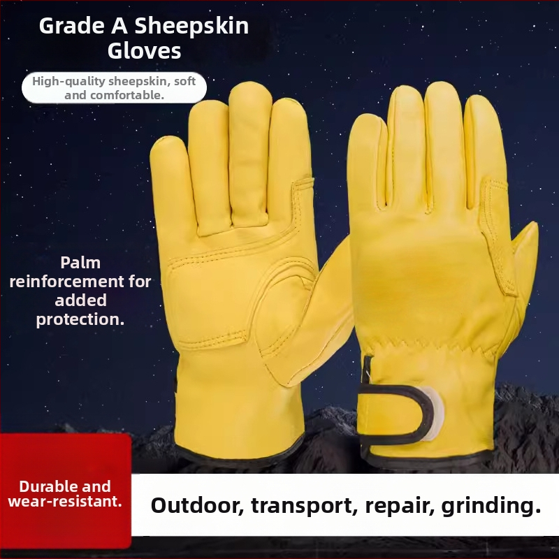 Zváračské rukavice z ovčej kože, izolované, s Velcro upínaním, pre oblúkové zváranie