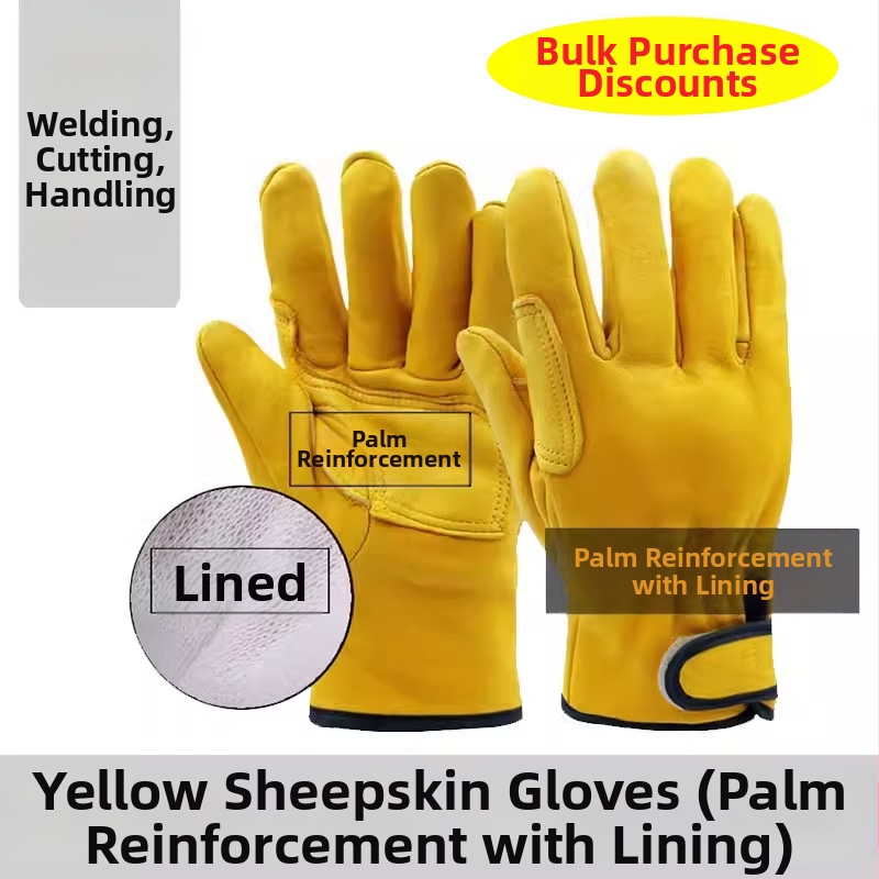 Zváračské rukavice z ovčej kože, izolované, s Velcro upínaním, pre oblúkové zváranie