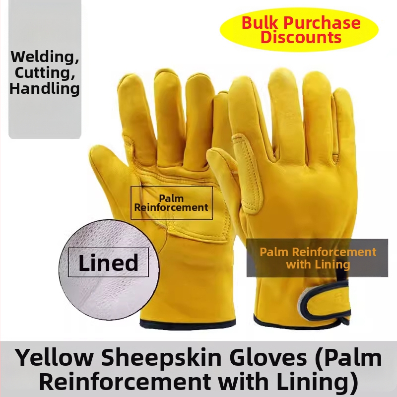 Zváračské rukavice z ovčej kože, izolované, s Velcro upínaním, pre oblúkové zváranie