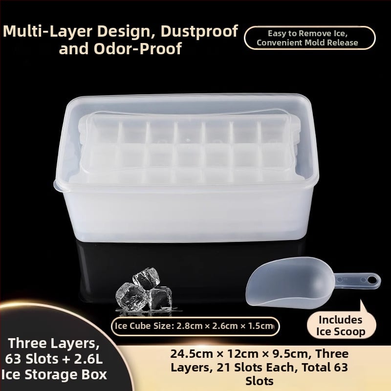 Forma na ľadové kocky z PP, 32 dutín, potravinárska kvalita, ľahké uvoľnenie