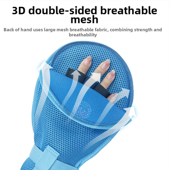 Rukavice na obmedzenie pohybu pre ležiacich seniorov, polyesterová sieťovina s bavlnenou podšívkou, teplé, prachotesné, rezaniu odolné