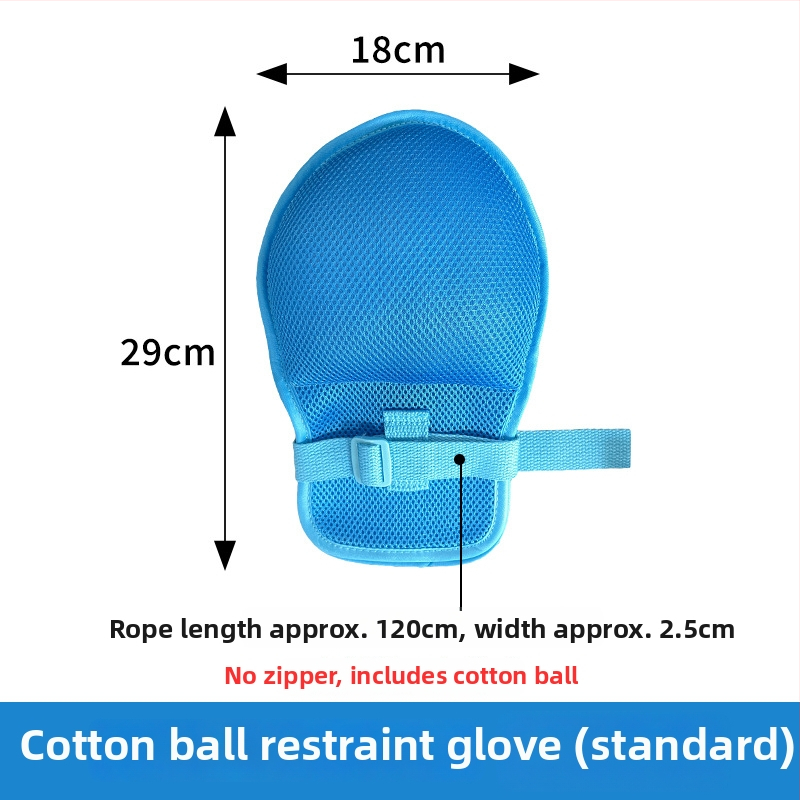 Rukavice na obmedzenie pohybu pre ležiacich seniorov, polyesterová sieťovina s bavlnenou podšívkou, teplé, prachotesné, rezaniu odolné