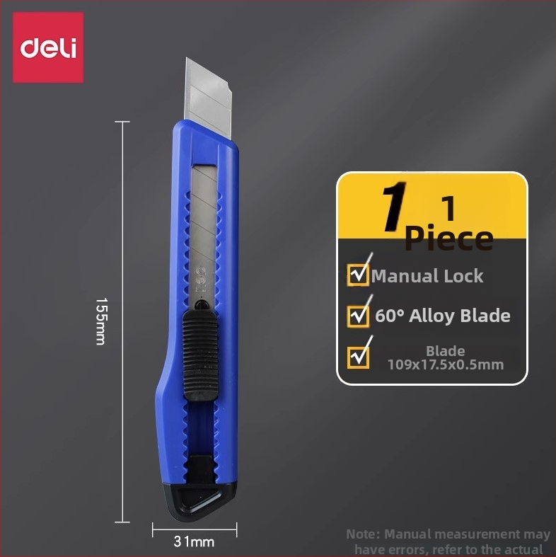 Deli výtvarný nôž, plastovo-kovové telo, šírka čepele 18 mm, hrúbka čepele 0,5 mm, model 2001-2057