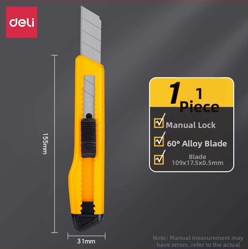 Deli výtvarný nôž, plastovo-kovové telo, šírka čepele 18 mm, hrúbka čepele 0,5 mm, model 2001-2057