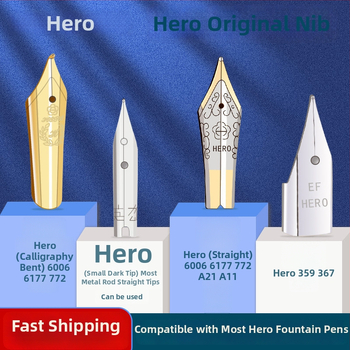 Hero EF hrot na pero — náhradný hrot pre plniace pero, kovový, kompatibilný s modelmi 359, 1060, 1021, 6006; balenie 10 kusov