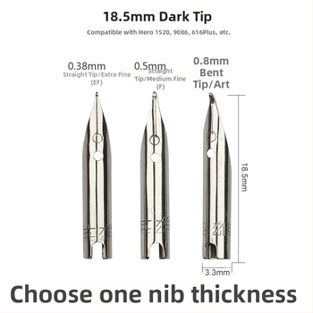 Hero EF hrot na pero — náhradný hrot pre plniace pero, kovový, kompatibilný s modelmi 359, 1060, 1021, 6006; balenie 10 kusov