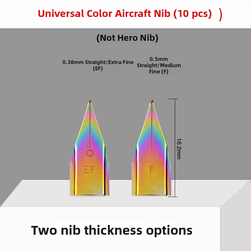 Hero EF hrot na pero — náhradný hrot pre plniace pero, kovový, kompatibilný s modelmi 359, 1060, 1021, 6006; balenie 10 kusov