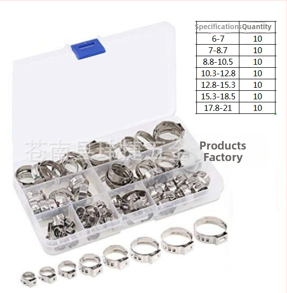 Sada jednoduchej svorky, nominálny priemer 6–28.6 mm, upevňovací priemer 6–29.6 mm, rozsah použitia 7–21