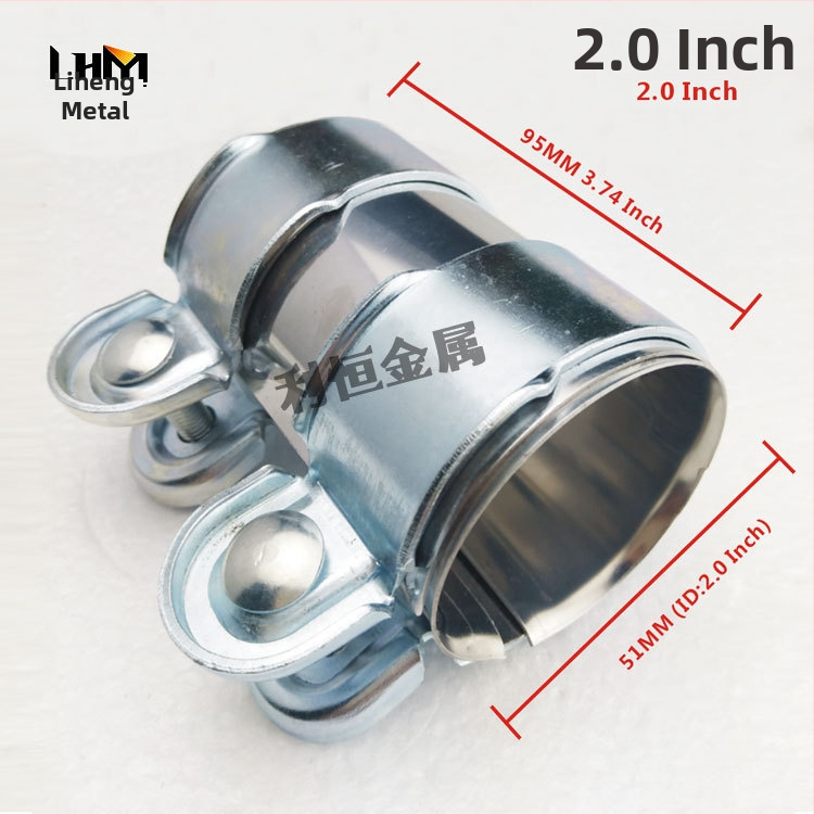 Karima výfukového potrubia z nehrdzavejúcej ocele, tvar slučky, nominálny priemer 50 mm, upínací priemer 48 mm, rozsah použitia 50–65 mm, Li Heng