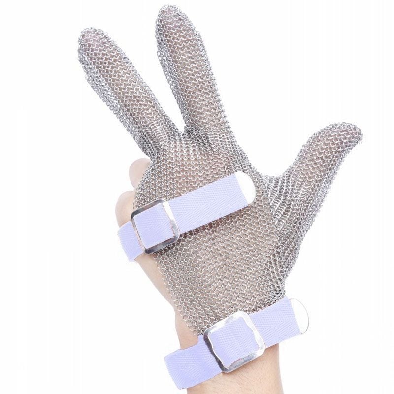 Γάντια από ανοξείδωτο ατσάλι επιπέδου 5 κατά της κοπής για ηλεκτρικά πριόνια και κόψιμο μεταλλικών καλωδίων – χρήση σε σφαγείο