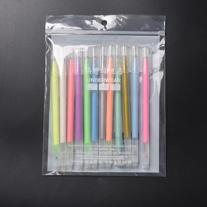 Svjetleće pero za dnevnik, fluorescirajući marker za isticanje ključnih točaka, model 972-A, plastično kućište, pakiranje u vrećicu, prilagođivanje dostupno