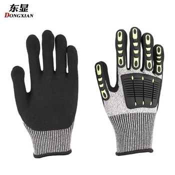 Γάντια αντίκοπης επιπέδου 5, HPPE + νιτρίλιο με ματ φινίρισμα, αντιολισθητικά για ασφάλεια