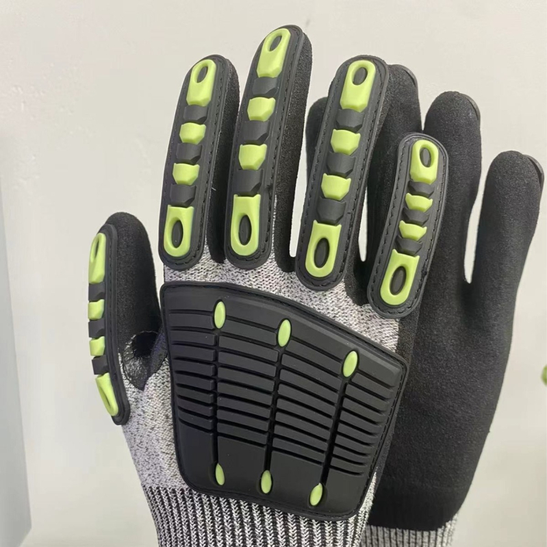 Γάντια αντίκοπης επιπέδου 5, HPPE + νιτρίλιο με ματ φινίρισμα, αντιολισθητικά για ασφάλεια