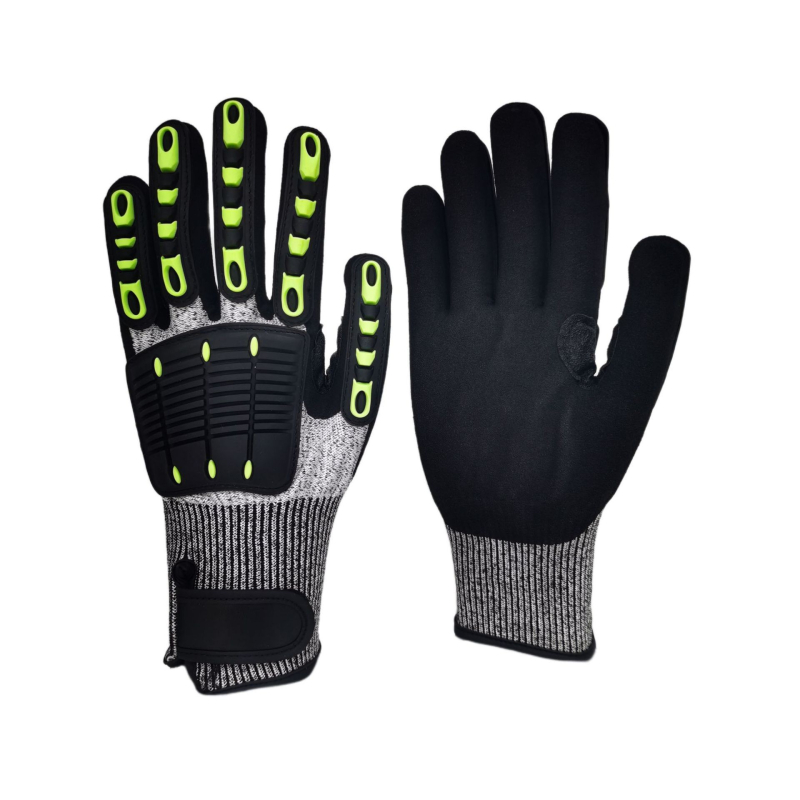 Γάντια αντίκοπης επιπέδου 5, HPPE + νιτρίλιο με ματ φινίρισμα, αντιολισθητικά για ασφάλεια