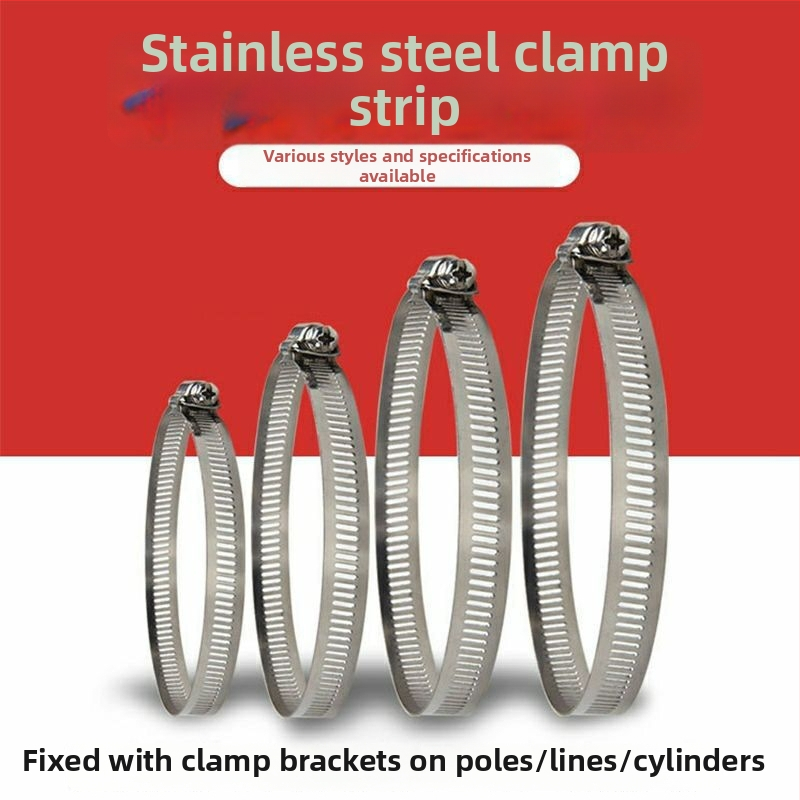 Spona z nerezu 304 na potrubie a káble, uzamykateľný prstencový objímka pre vodovodné a plynové rúry