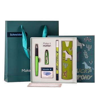 Schneider Toll – modell Lucky Pony, ajándék dobozban, 0,35 mm hegy, iridium tollhegy, cserélhető tinta-tartály