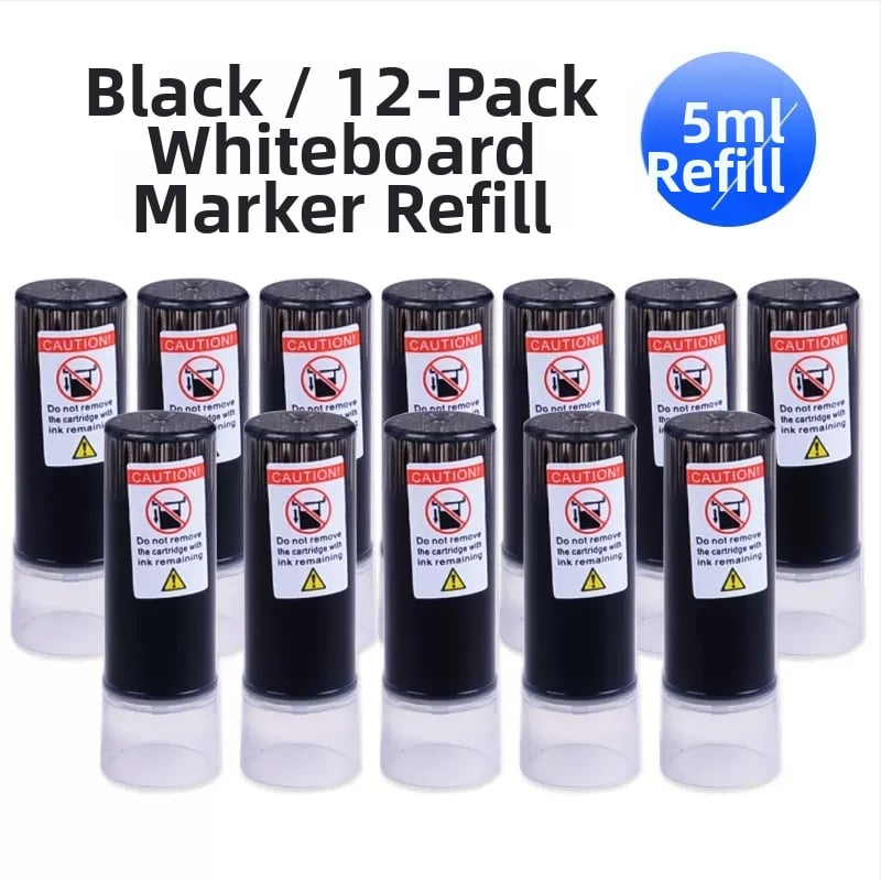 Náhradný sáčok s atramentom pre marker na tabuľu, model WB-G9, 12 kusov v krabičke, plastové puzdro, šírka čiary 1–2 mm, kancelárske použitie