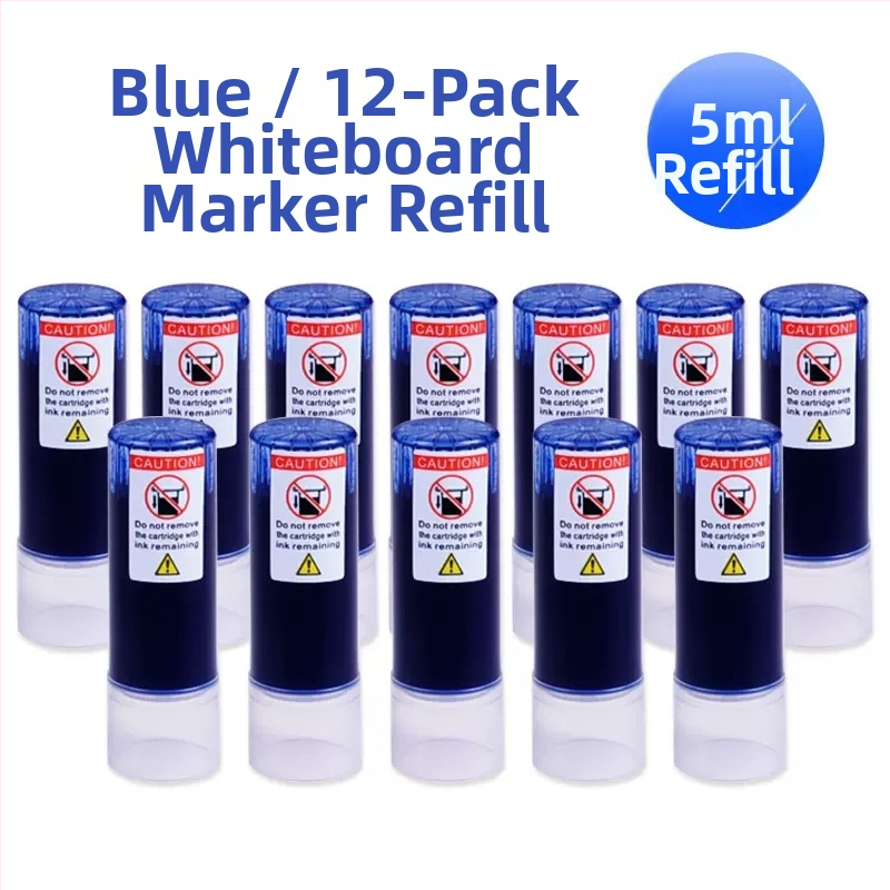 Náhradný sáčok s atramentom pre marker na tabuľu, model WB-G9, 12 kusov v krabičke, plastové puzdro, šírka čiary 1–2 mm, kancelárske použitie