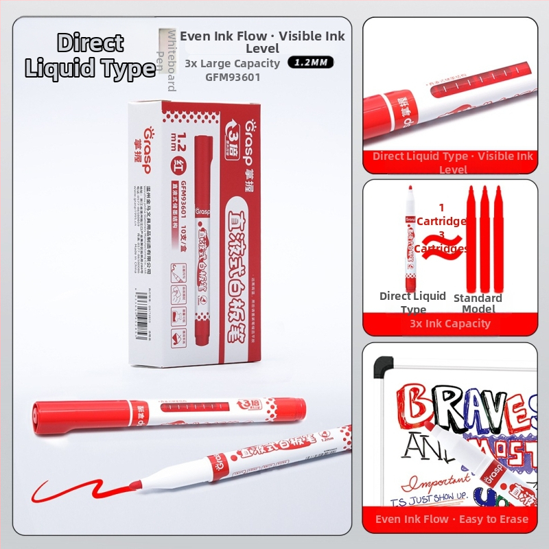 Náhradný sáčok s atramentom pre marker na tabuľu, model WB-G9, 12 kusov v krabičke, plastové puzdro, šírka čiary 1–2 mm, kancelárske použitie