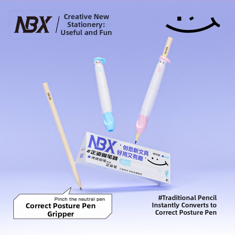 Držadlo na pero pre deti – korekcia polohy, silikon+ABS, balené v krabici NBX