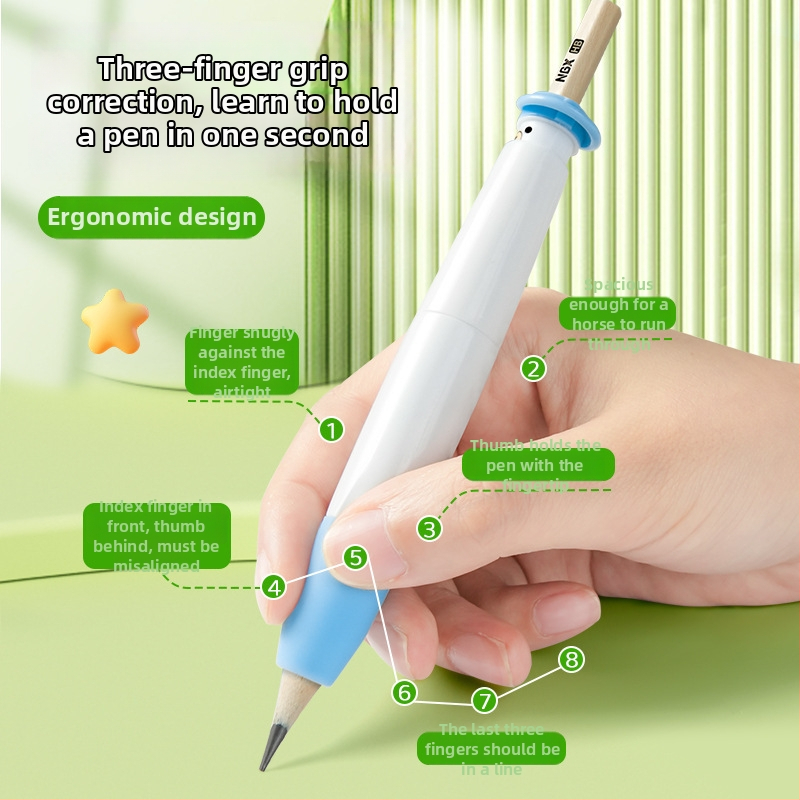 Držadlo na pero pre deti – korekcia polohy, silikon+ABS, balené v krabici NBX